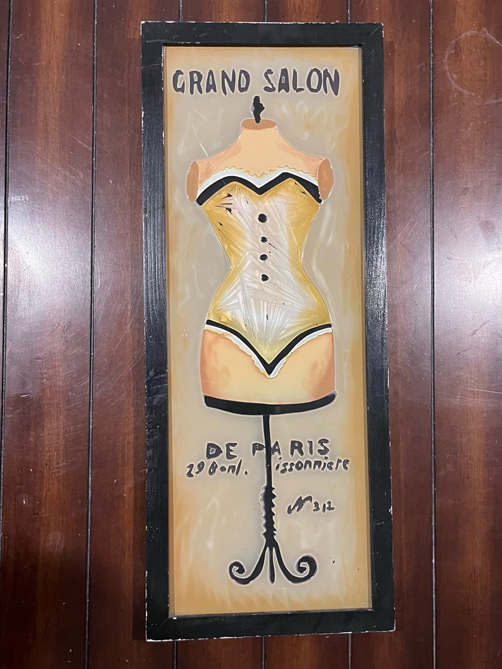 Kimberly Poloson Grand Salon No. 372 Paris Corset Stained Glass Style Framed Art